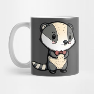 Badger with bow tie Mug